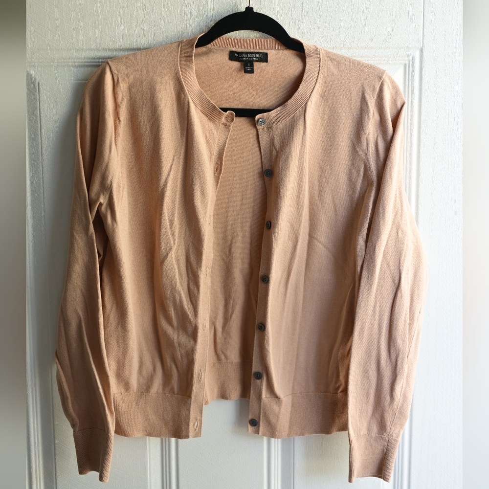 Banana Republic Small Stretch-Cotton Cardigan Sweater